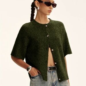 Commense Olive Knit Cardigan